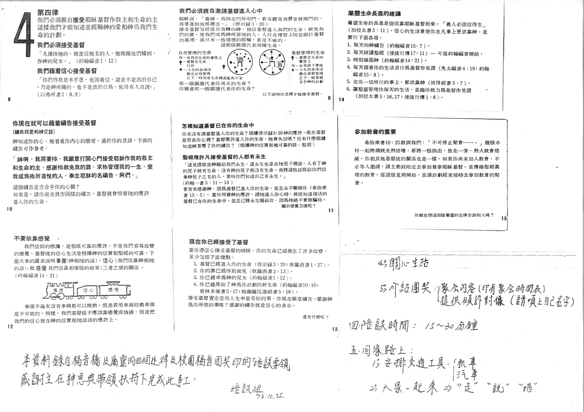 屬靈的四個定律與生命長進